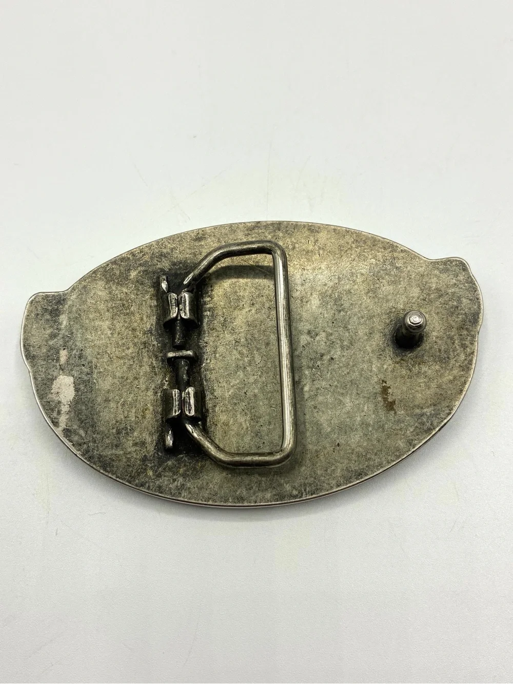 Levi Strauss Since 1853 Quality Clothing Metal Belt Buckle Black Silver Tone